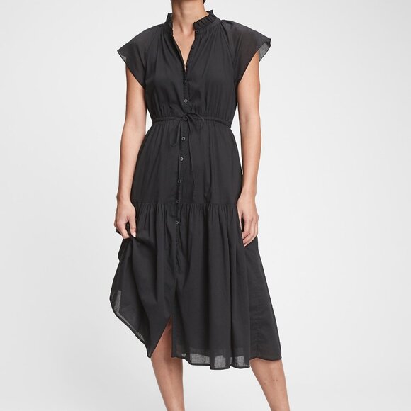 GAP Dresses & Skirts - GAP Flutter Sleeve Midi Dress Size L